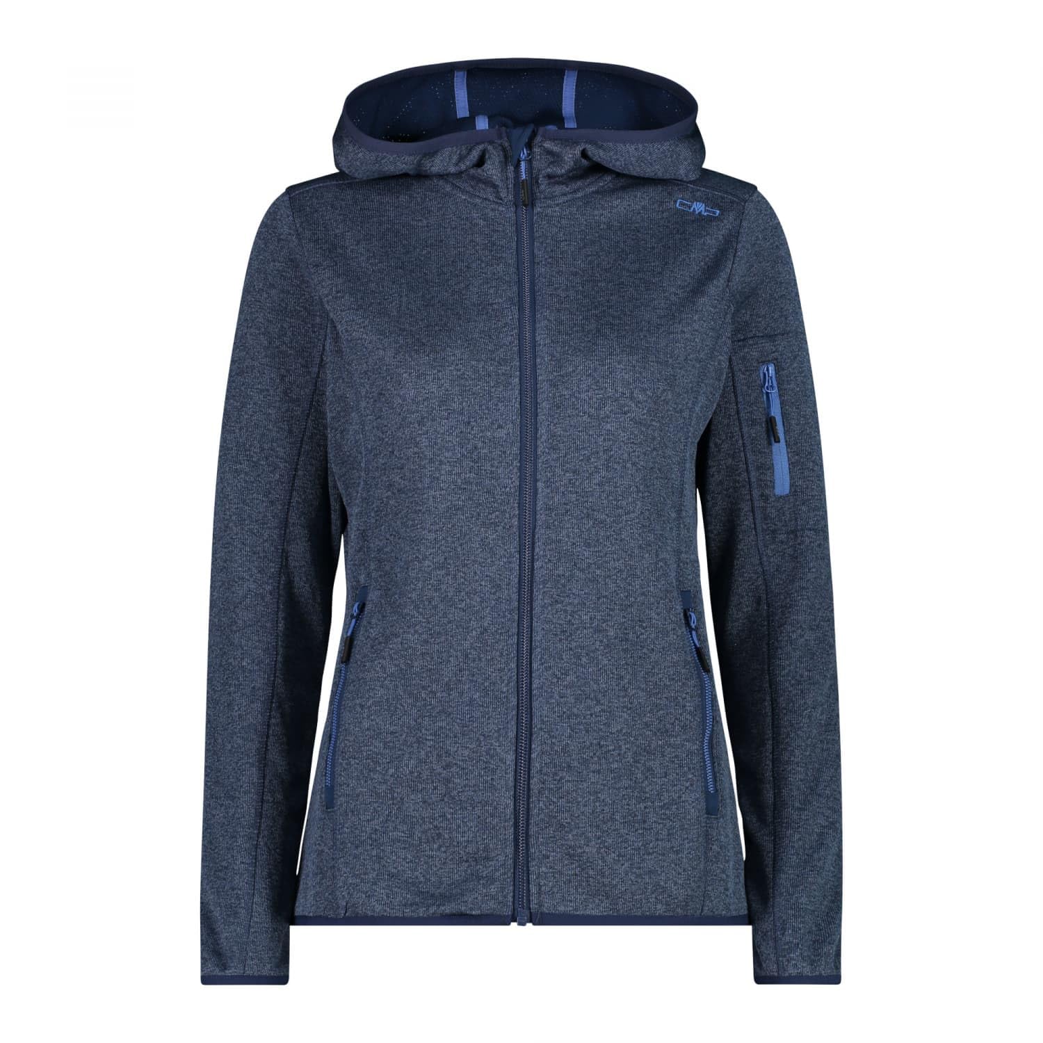 CMP Women's Lightweight Fleece Jacket with Knitted Hood - Soft Warm Winter Outerwear for Hiking, Camping & Casual Wear