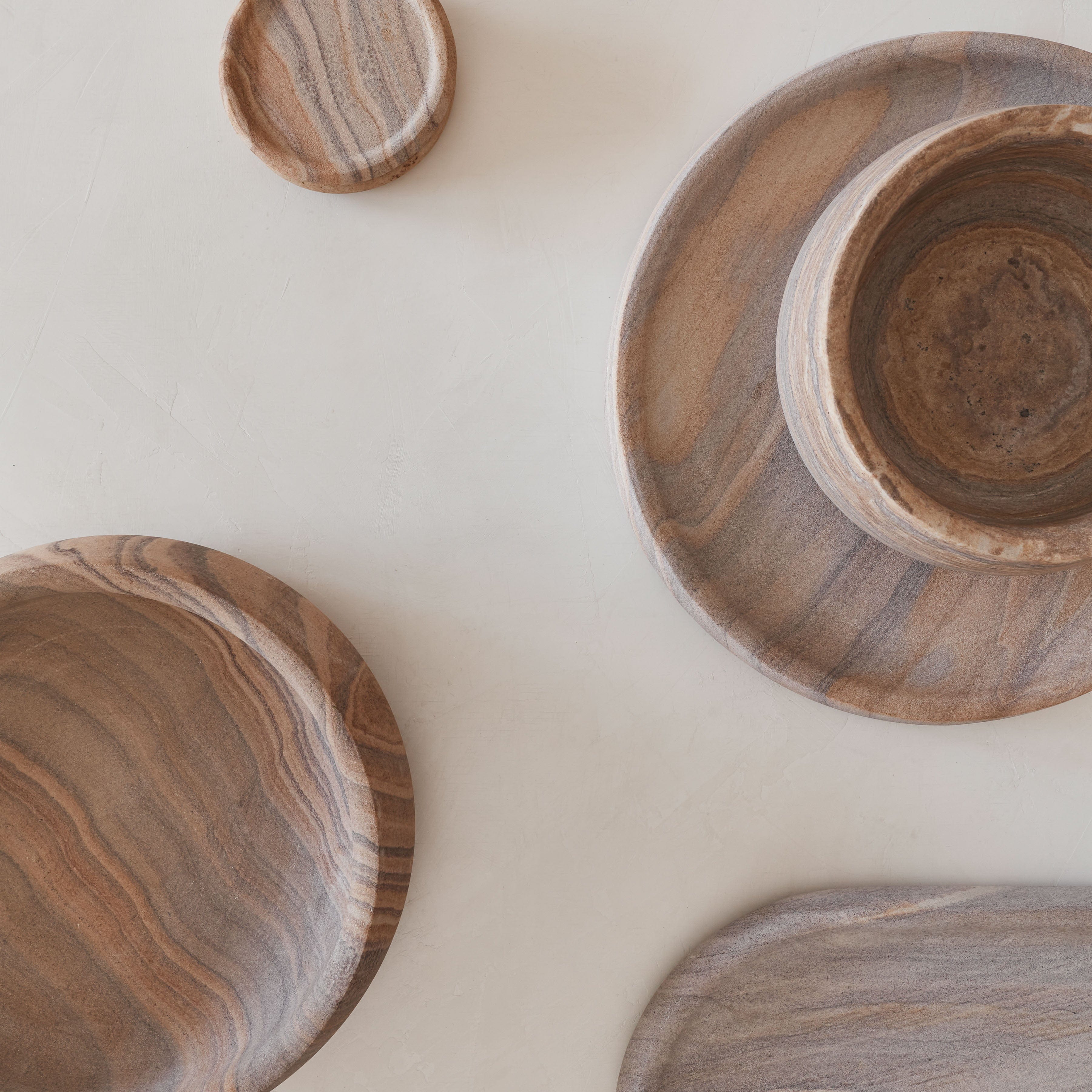 Eshana Sandstone Bowl - Handcrafted Natural Stone Bowl for Home Decor, Kitchen & Dining | Perfect for Serving, Display, and Meditation Spaces