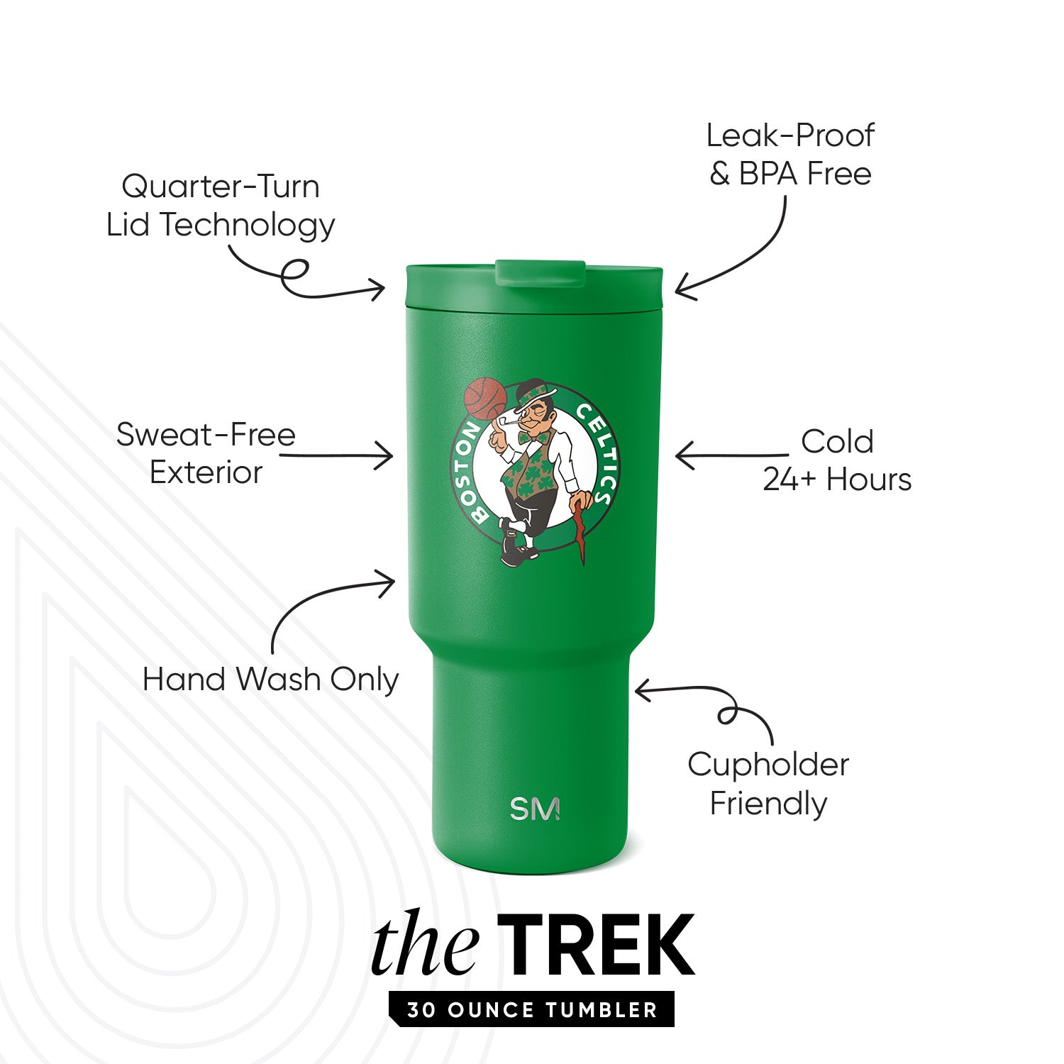 NBA Trek Tumbler with Flip Lid - Insulated Stainless Steel Water Bottle for Basketball Fans - Perfect for Gym, Workouts & Outdoor Activities