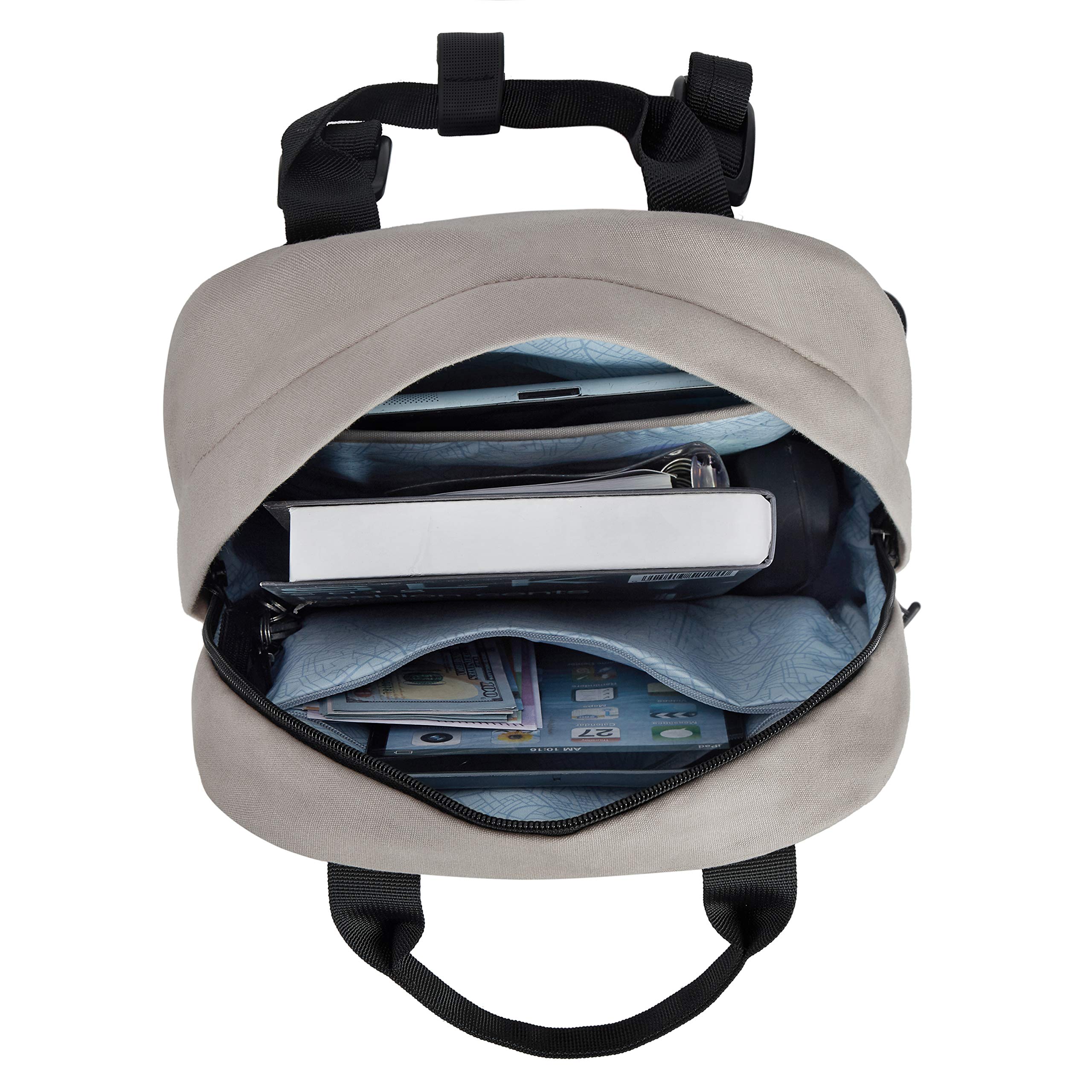 Travelon Anti-Theft Small Backpack for Women & Men - Lightweight Secure Daypack for Travel, Commuting & Outdoor Adventures - RFID Blocking & Slash-Resistant Design