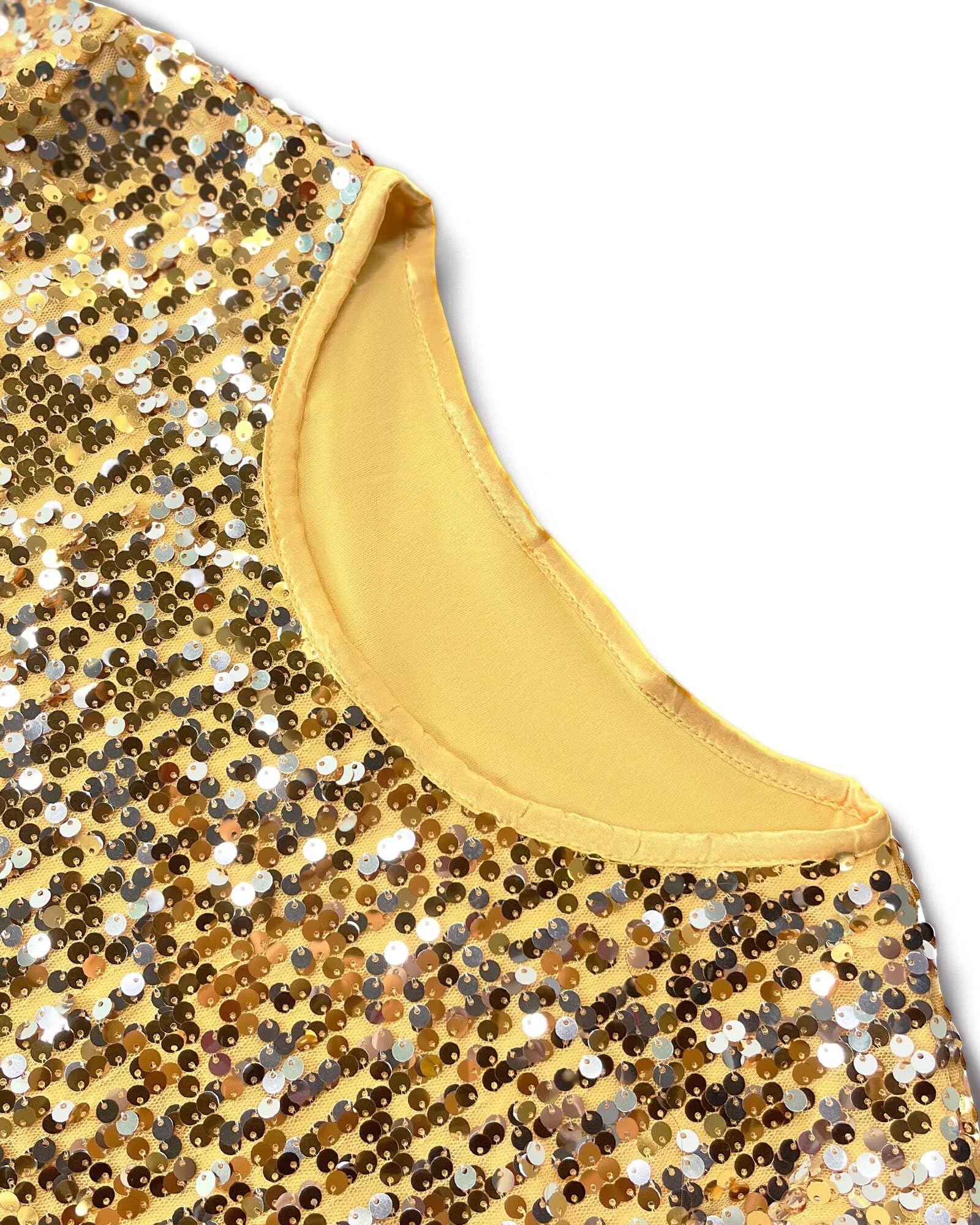 Sparkly Sequin Short Sleeve Top for Women - Glitter Shimmer Shirt for Concerts, Parties & Night Out | Disco Clubwear & Festive Occasion Outfit
