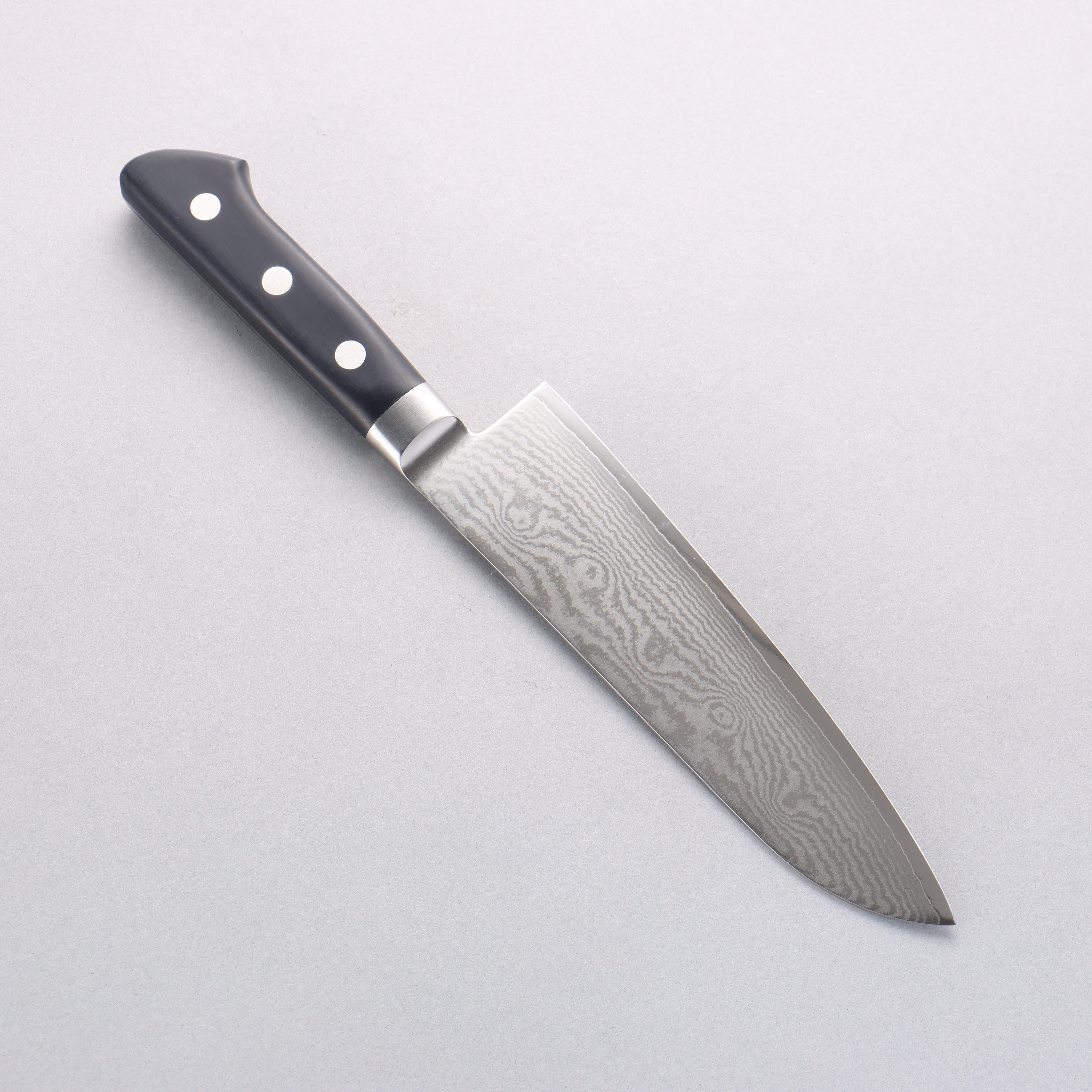 Kanetsune VG10 33-Layer Damascus Santoku Knife 180mm with Ergonomic Plastic Handle - Perfect for Slicing, Dicing & Chopping Vegetables in Professional & Home Kitchens