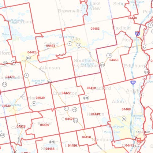 Maine Zip Code Map - 36