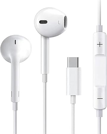Noise Cancelling USB C Headphones with Mic & Volume Control - Wired Magnetic Earbuds for Samsung, iPhone, iPad Pro & All USB-C Devices - Perfect for Travel, Workouts & Gaming