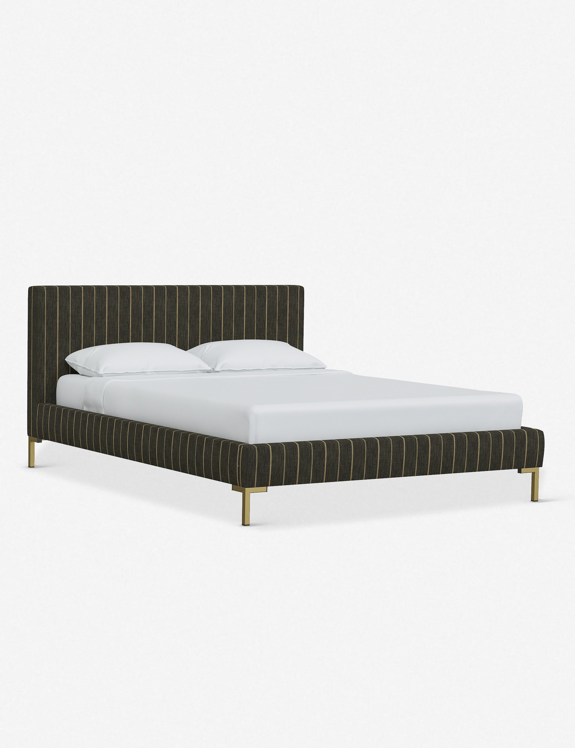 Deva Queen Size Platform Bed Frame with Wooden Slats - Modern Minimalist Bedroom Furniture for Small Spaces & Apartments | Sturdy Support & Easy Assembly