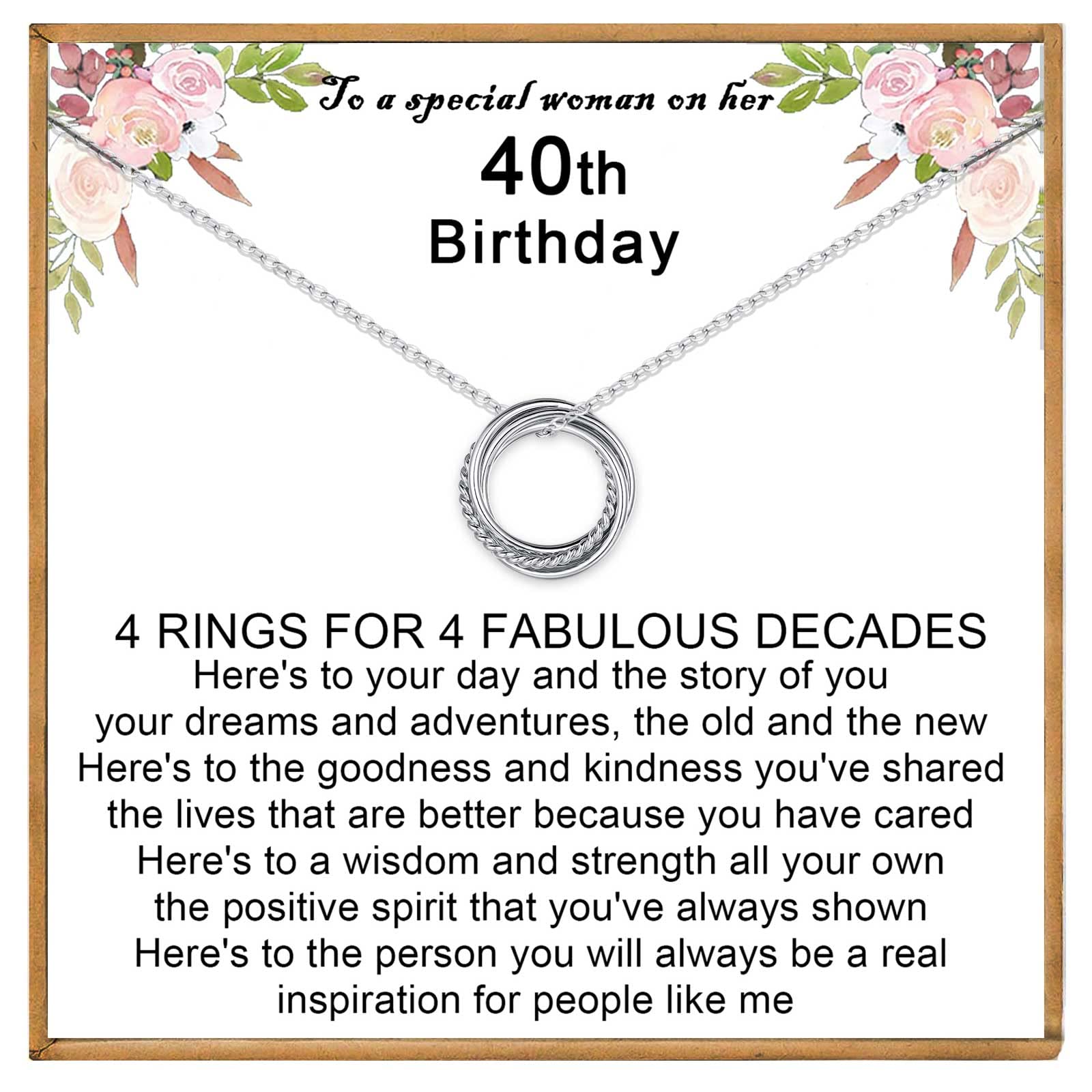 USEEDOVIA 30th 40th 50th 60th 70th Birthday Necklace for Women - 925 Sterling Silver Circle Pendant Jewelry (3/4/5/6/7 Decades) - Perfect Gift for Mom, Friend, Daughter, Sister & Wife - Ideal for Birthday Celebrations, Anniversaries & Special Occasions