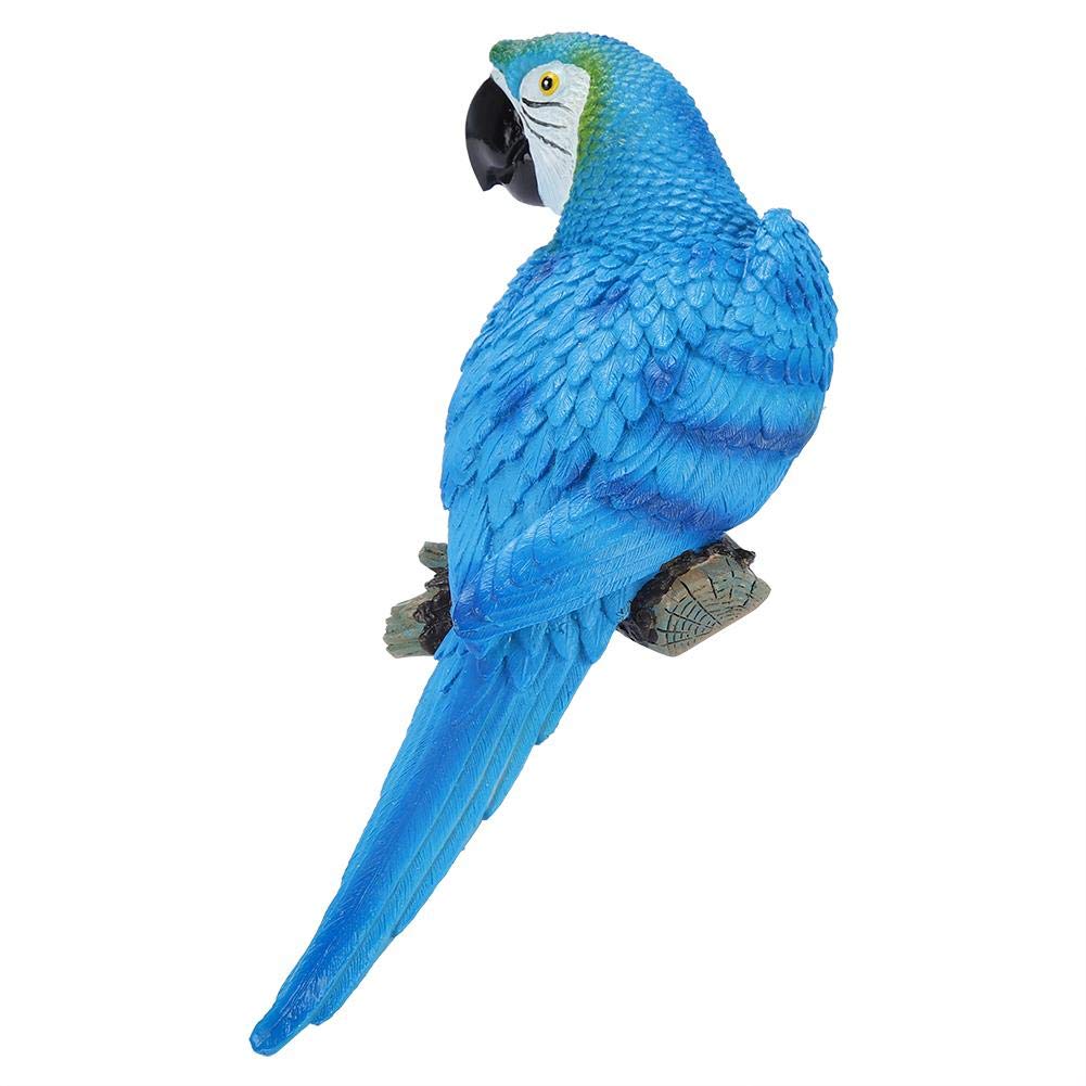 Maxmartt Realistic Blue Parrot Decor - Lifelike Simulation Animal Bird Model Sculpture for Wall Art | Perfect for Home, Office, and Tropical Theme Decorations