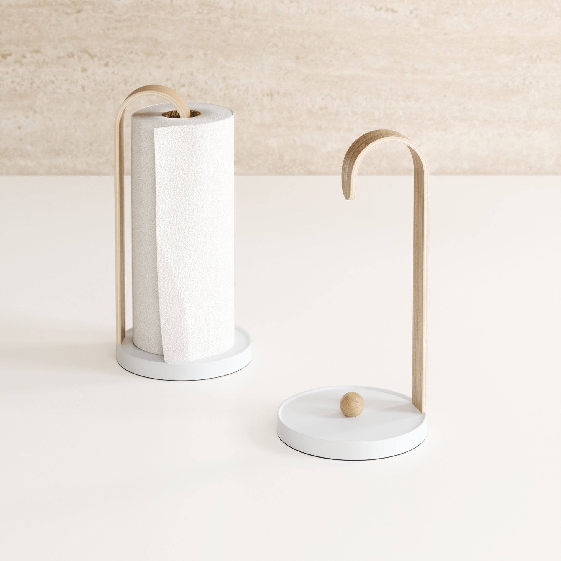Bellwood Stainless Steel Paper Towel Holder - Wall Mount or Countertop, Rustproof & Durable for Kitchen, Bathroom, Office - Perfect for Easy Access to Paper Towels