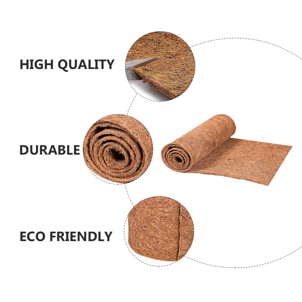 Premium Reptile Carpet Mat - Natural Coconut Fiber Terrarium Liner for Tortoise, Lizards & Snakes - Non-Slip Climbing & Basking Mat - Ideal for Reptile Tanks, Habitats & Pet Enclosures - Perfect for Climbing, Resting & Nesting