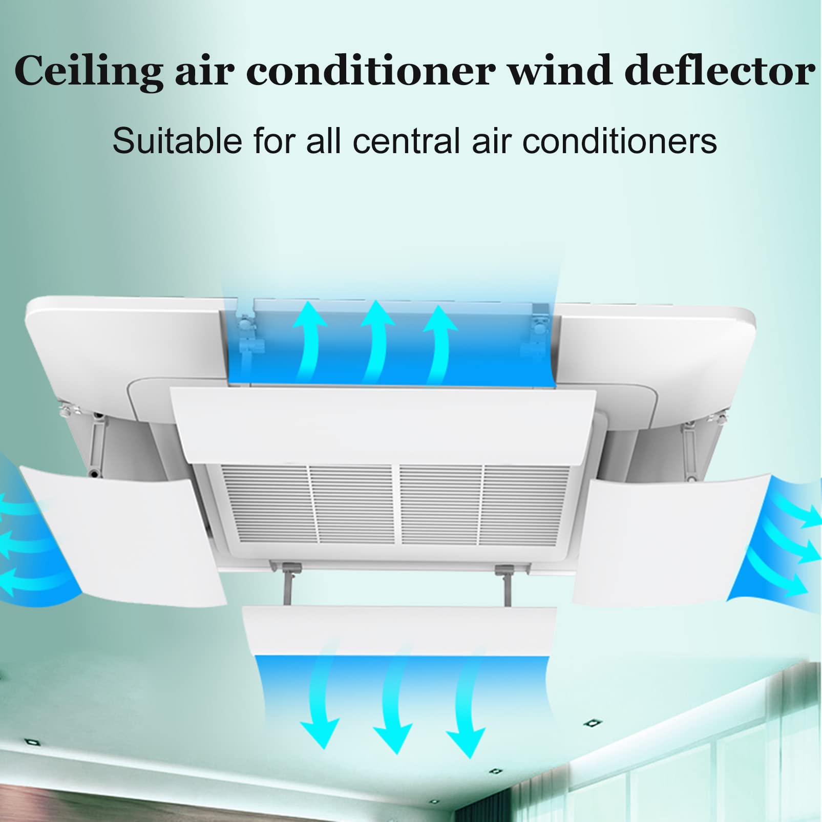 Adjustable Air Conditioner Deflector - Angle Control Wind Guide Cover for Home, Office & Central AC - Prevent Direct Blowing & Improve Airflow - Perfect for Bedrooms, Living Rooms & Workspaces