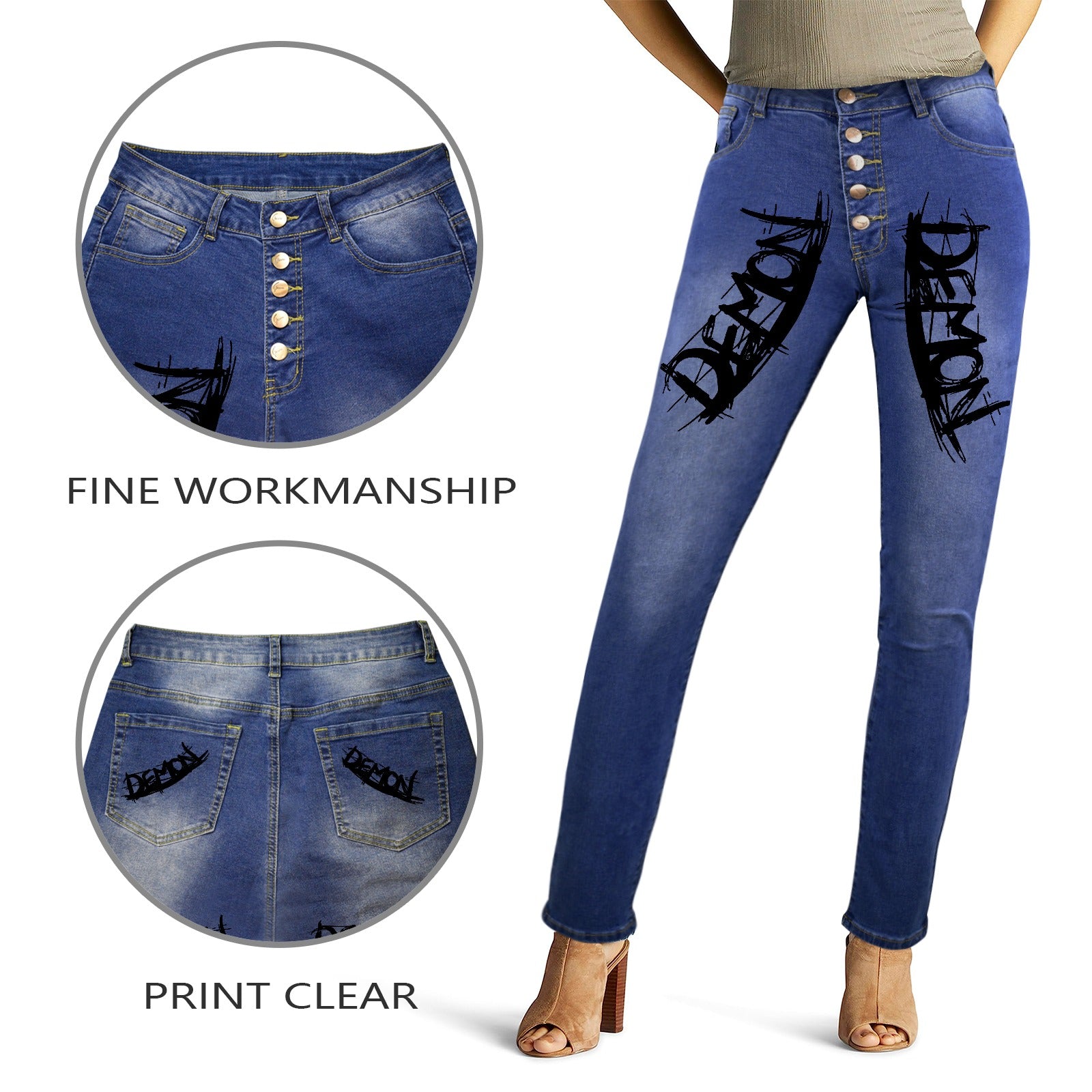 Demon Jeans - Stylish High-Quality Denim Pants for Men & Women | Perfect for Casual Wear, Night Out & Everyday Fashion