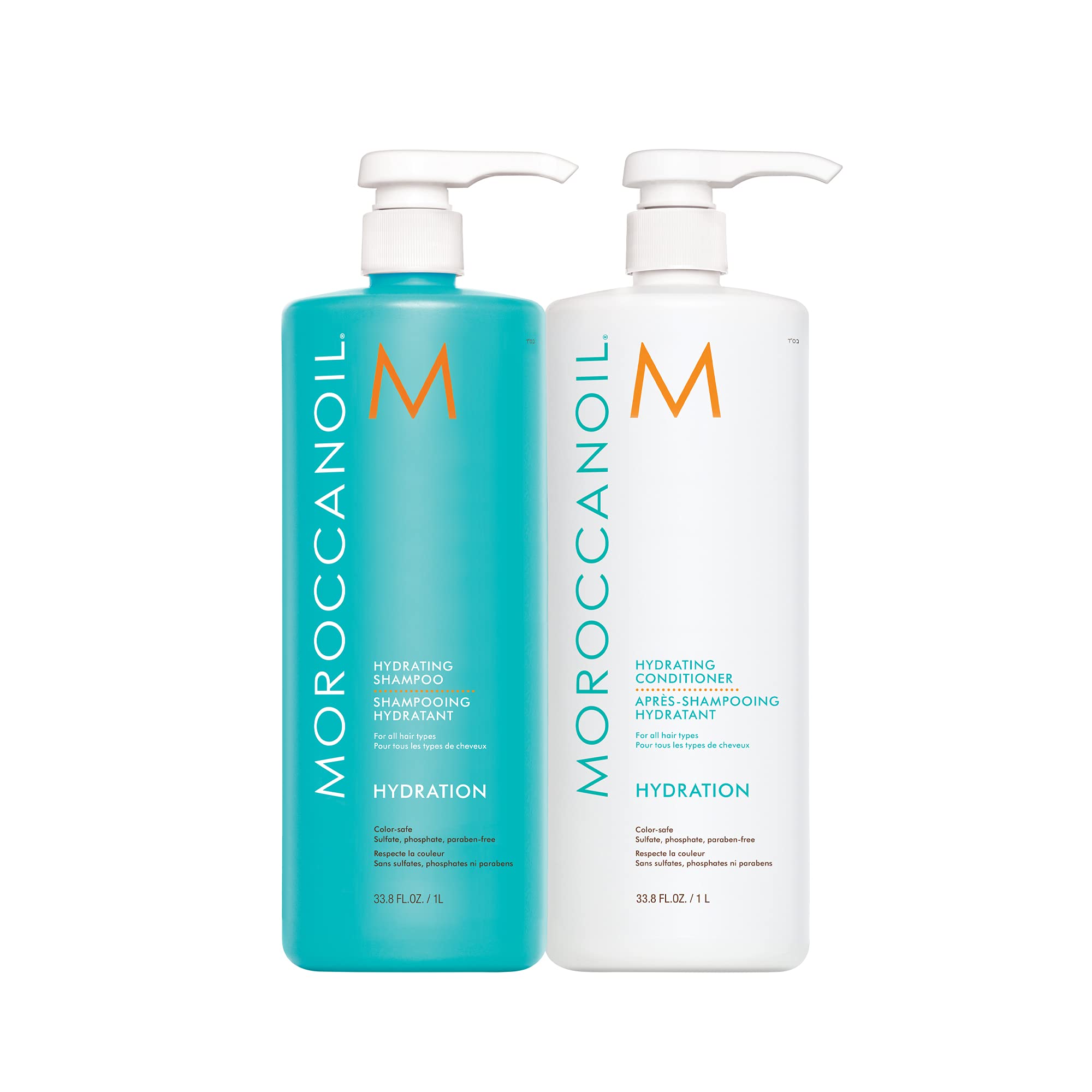 Moroccanoil Hydrating Shampoo & Conditioner Set for Dry & Damaged Hair - Repair & Moisturize Hair Care Duo for Salon-Quality Results at Home
