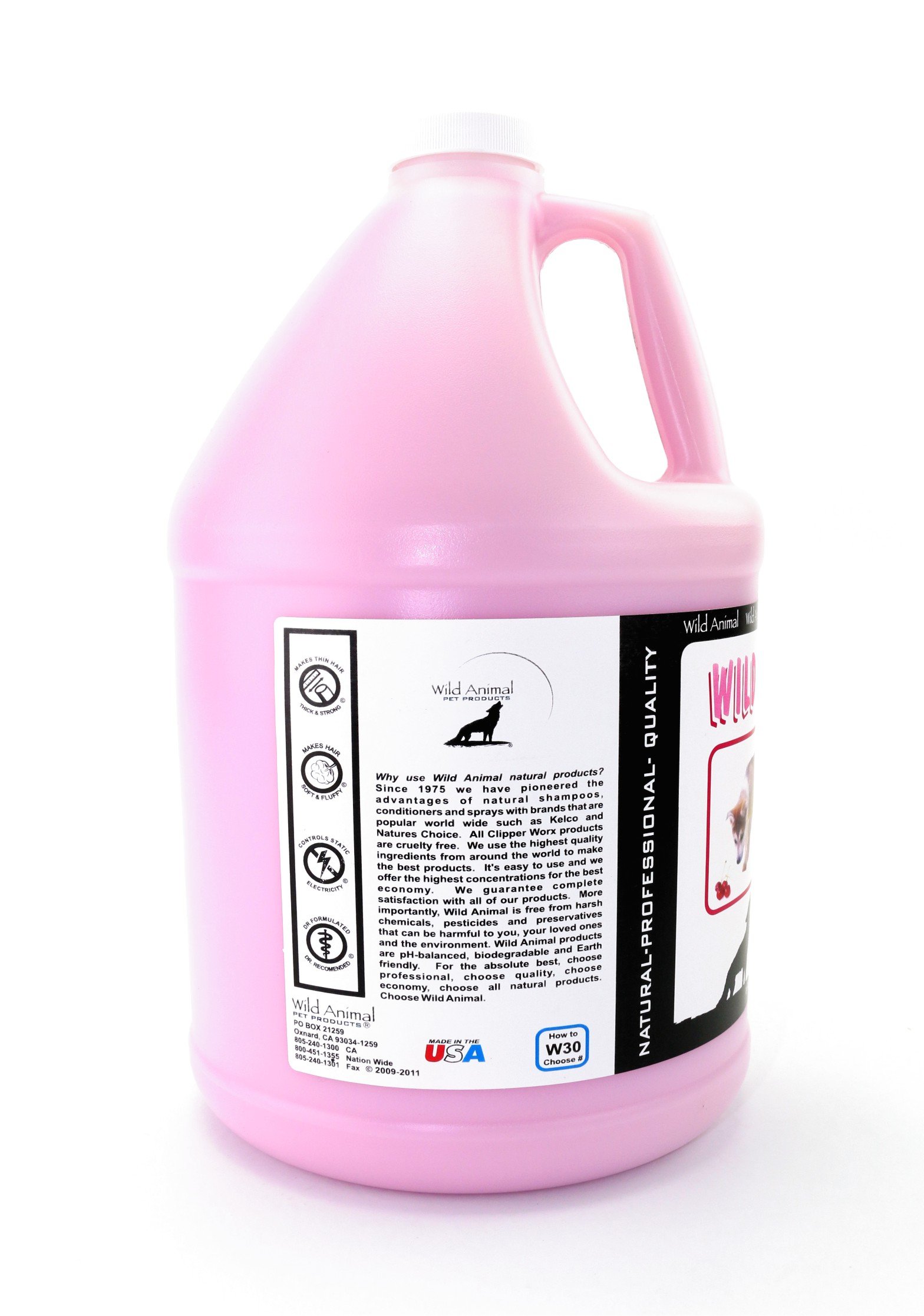 Wild Animal Wild Cherry 50:1 Concentrated Conditioner (1 Gallon) - Professional Salon Grade Hair Treatment for Dry, Damaged Hair - Perfect for Salons, Pet Grooming & Home Use