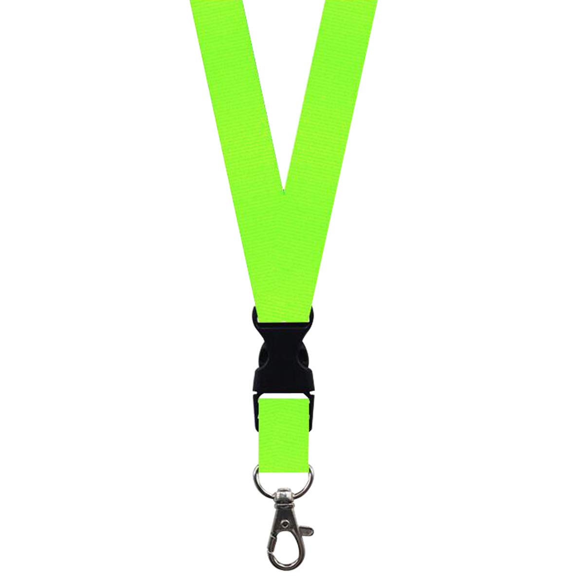 5 Pack Breakaway Lanyard with Detachable Buckle - for ID Badges, Keys & Phones - Green