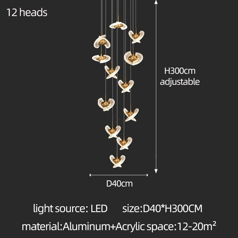 Stylish UFO Pendant Chandelier - Modern Ceiling Light Fixture for Living Room, Dining Room & Bedroom | Energy Efficient LED Lighting Solution for Home Decor