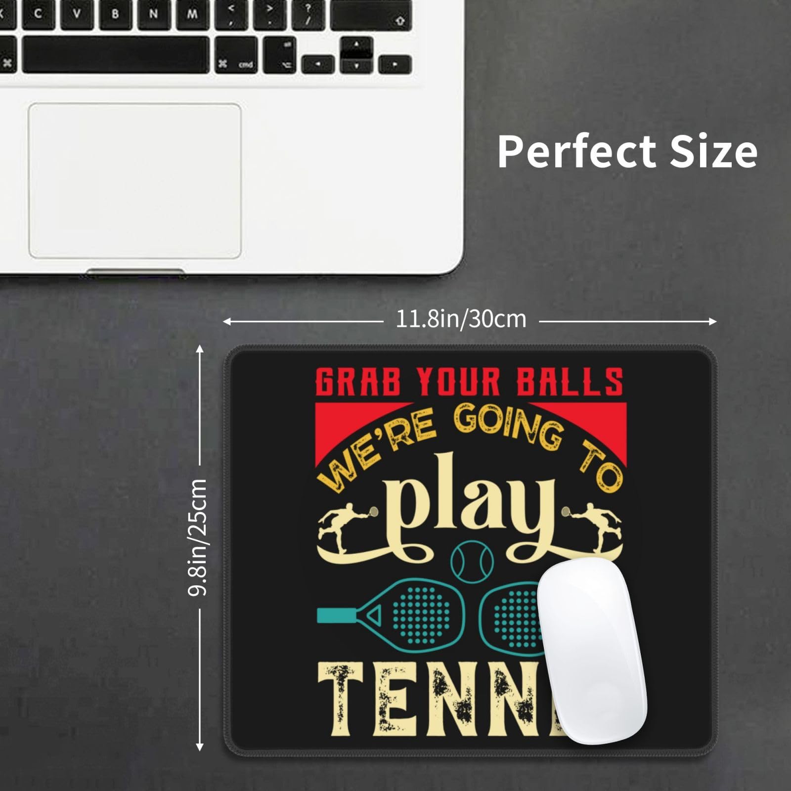 SIYTUAU Professional Tennis Player Mouse Pad - Waterproof, Non-Slip Rubber Gaming Mousepad (10x12 inches) for Laptop, Office & PC Use - Perfect for Work, Gaming & Sports Enthusiasts