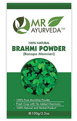 MR Ayurveda 100% Pure Brahmi Powder & Tulsi Powder Combo (100g Each) for Skin & Hair Care - Natural Ayurvedic Herbs for Glowing Skin, Hair Growth & Stress Relief - Perfect for DIY Face Masks, Hair Treatments & Wellness Rituals