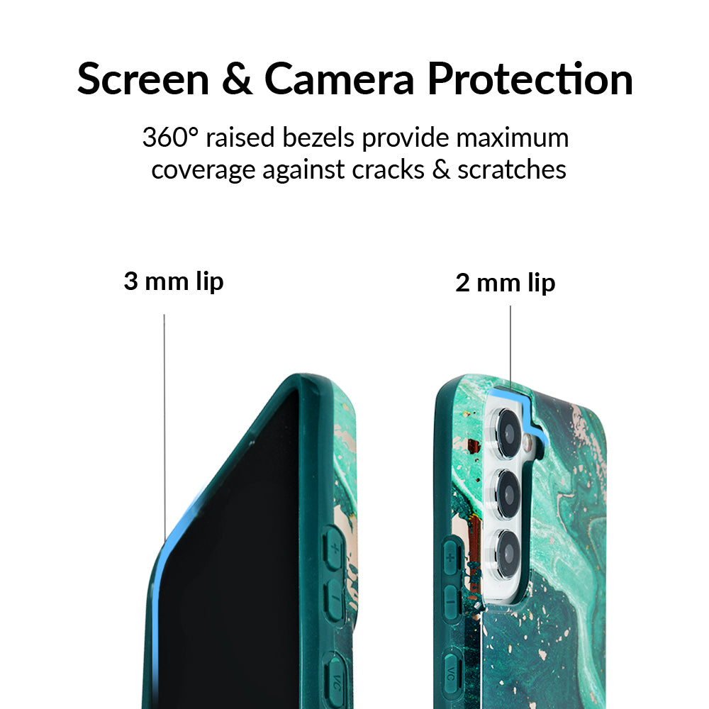 Premium Emerald Marble Samsung Phone Case - Durable Protective Cover for Samsung Galaxy [Model] - Stylish & Slim Design for Everyday Use, Work, and Travel
