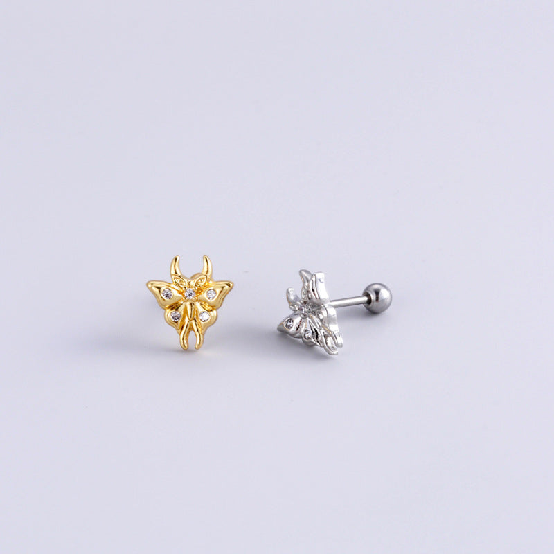 20G Cartilage Surgical Steel Earrings - Butterfly, Heart & Ball Back Stud Earrings for Women | Hypoallergenic Piercing Jewelry | Perfect for Daily Wear, Parties & Gifts