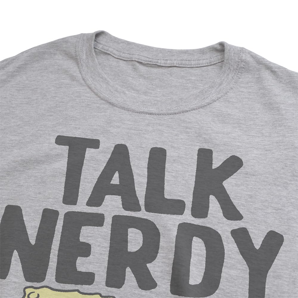 Popfunk Official Spongebob 'Talk Nerdy to Me' Unisex T-Shirt - Soft Ring-Spun Cotton Tee for Men & Women | Perfect for Casual Wear, Cosplay, and Spongebob Fans