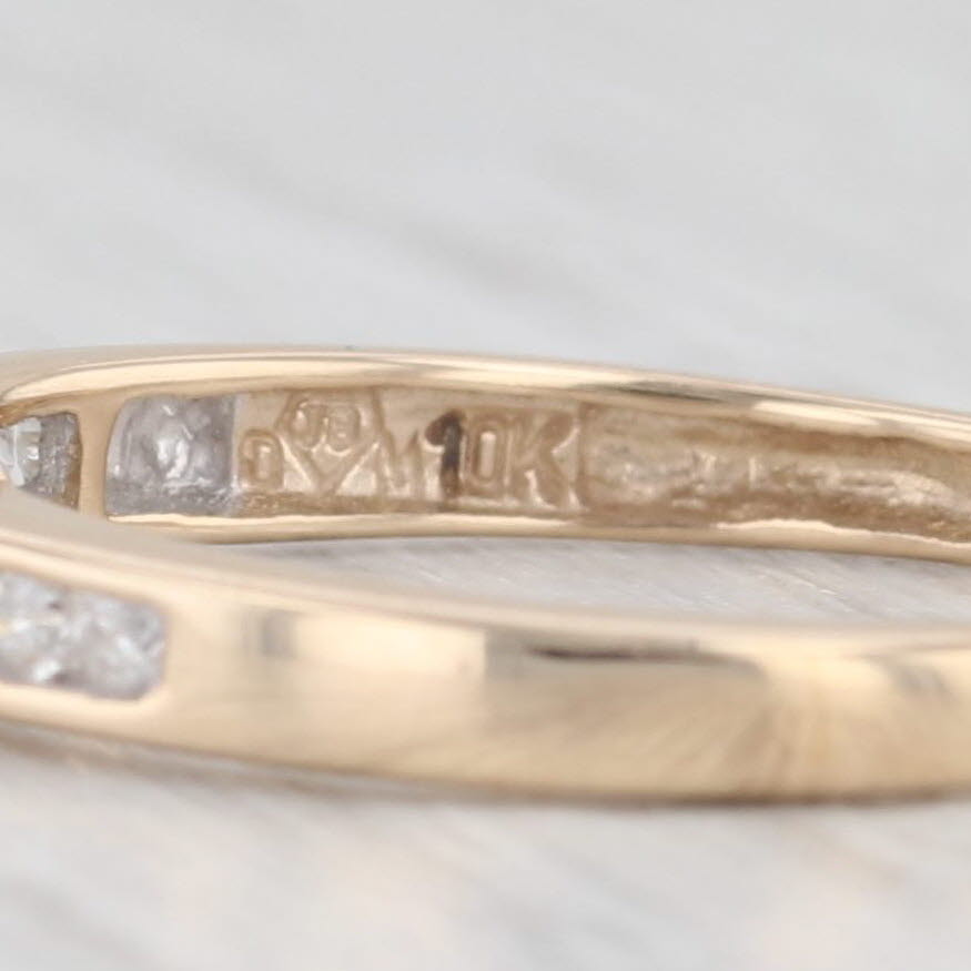 0.19ctw 3 Stone Round Diamond Engagement Ring 10k Gold Size 7.25 - Perfect for Proposals, Weddings & Anniversary Gifts