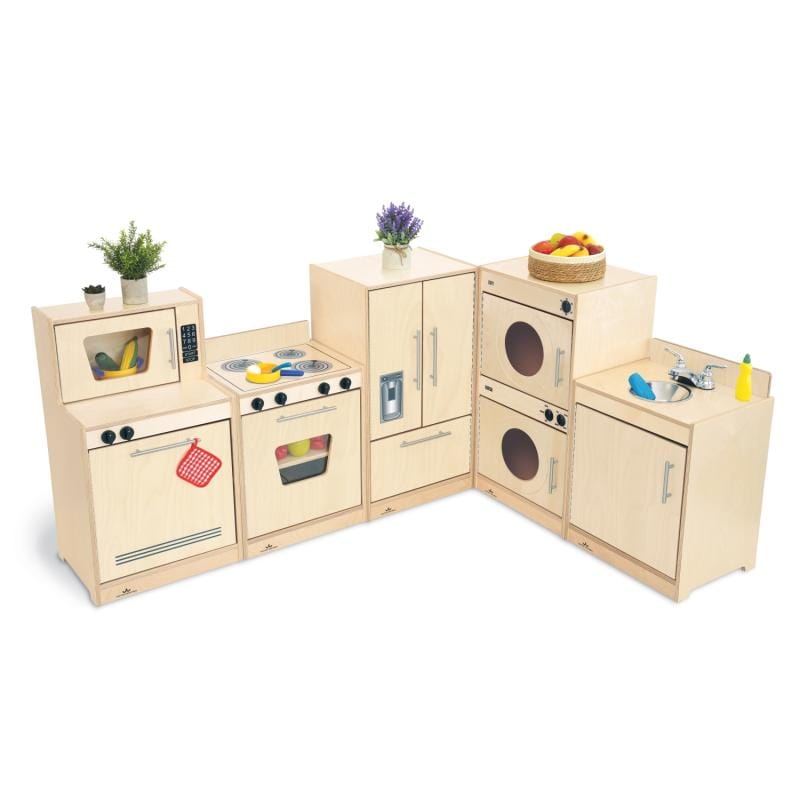 Whitney Brothers Modern Kitchen Set for Kids - Wooden Play Kitchen with Realistic Features - Perfect for Pretend Play, Role-Playing & Early Learning at Home or Preschool