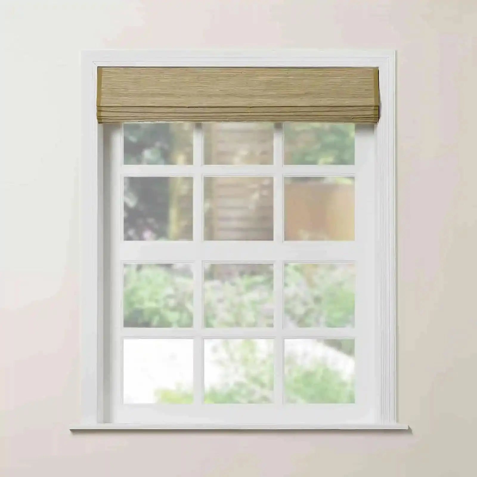 Rae Natural Ramie Bamboo Woven Shades - Series P | Eco-Friendly Window Coverings for Living Room, Bedroom & Patio | Light Filtering & UV Protection