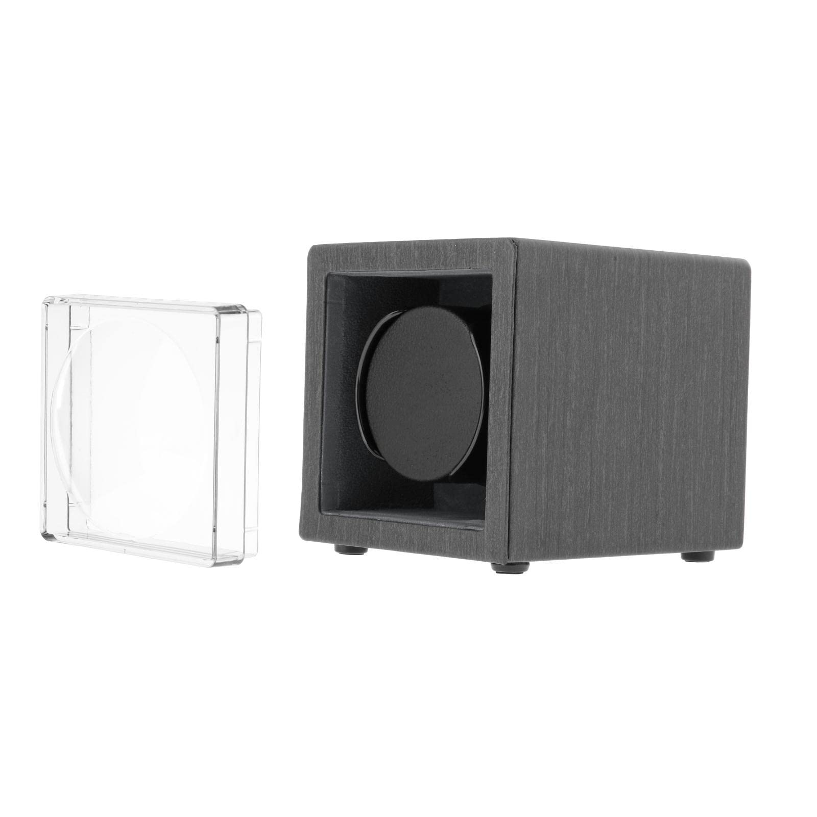 Milageto Automatic Watch Winder for Men - 1 Watch Storage Box with Quiet Motor - Collector Clock Accessories in Black - Perfect for Rolex, Omega & Luxury Watches Storage at Home or Office