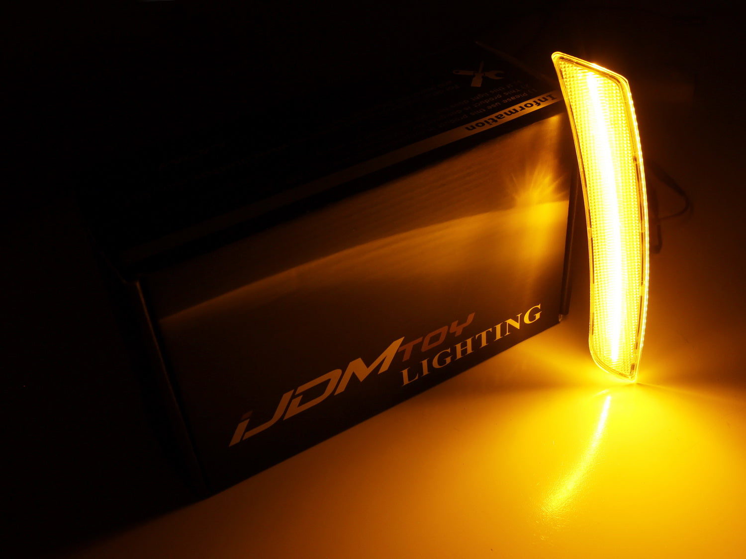 Clear Lens Front Amber LED Side Marker Lights for Chevy Camaro & Cadillac ATS/CTS - Enhanced Visibility & Safety for Night Driving & Off-Road Adventures