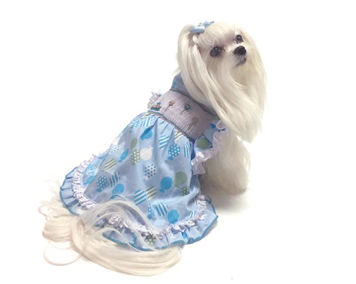 Hand Smocked Birthday Balloons Dress for Girls - Perfect for Birthday Parties, Photo Shoots & Special Occasions