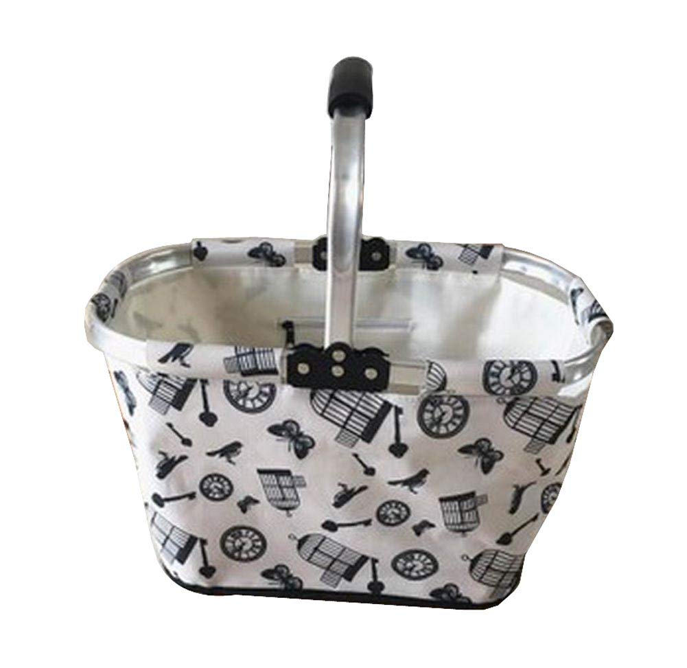 24Station Collapsible Picnic Basket - Foldable Shopping Basket with Butterfly Design for Outdoor Picnics, Grocery Shopping & Farmers Market Trips
