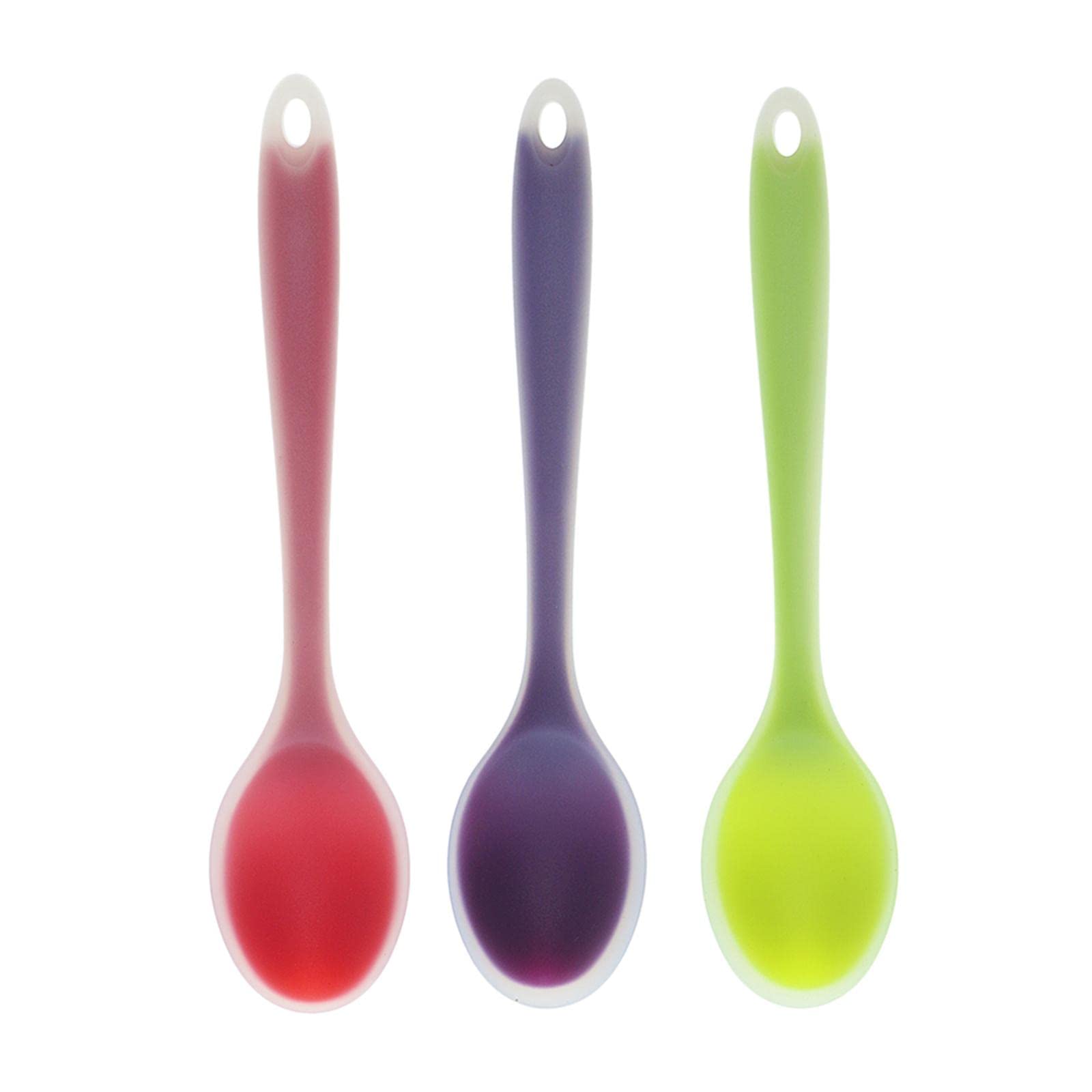 3-Piece Semi-Transparent Silicone Spoon Set - Soup, Coffee & Tea Measuring Spoons for Kitchen, Baking & Coffee Bar Use