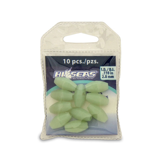 AFW Hi Seas Luminous Beads - Glow in The Dark Fishing Lures for Night Fishing, Kayak & Boat Angling - High Visibility Saltwater & Freshwater Fishing Accessories