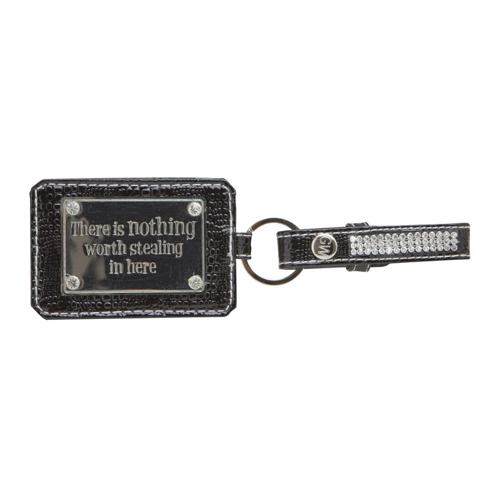 Grandway Honduras Black Snake Leather Luggage Tag - Anti-Theft Travel Accessory for Suitcases, Bags & Backpacks | Perfect for Airports, Hotels & Adventure Travel