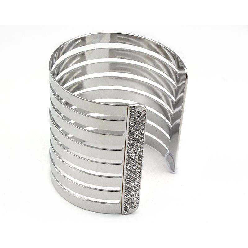 Crystal Stud Cuff Bracelet for Women - Elegant Rhinestone Bangle for Parties, Weddings & Evening Wear | Stylish Fashion Jewelry Accessory
