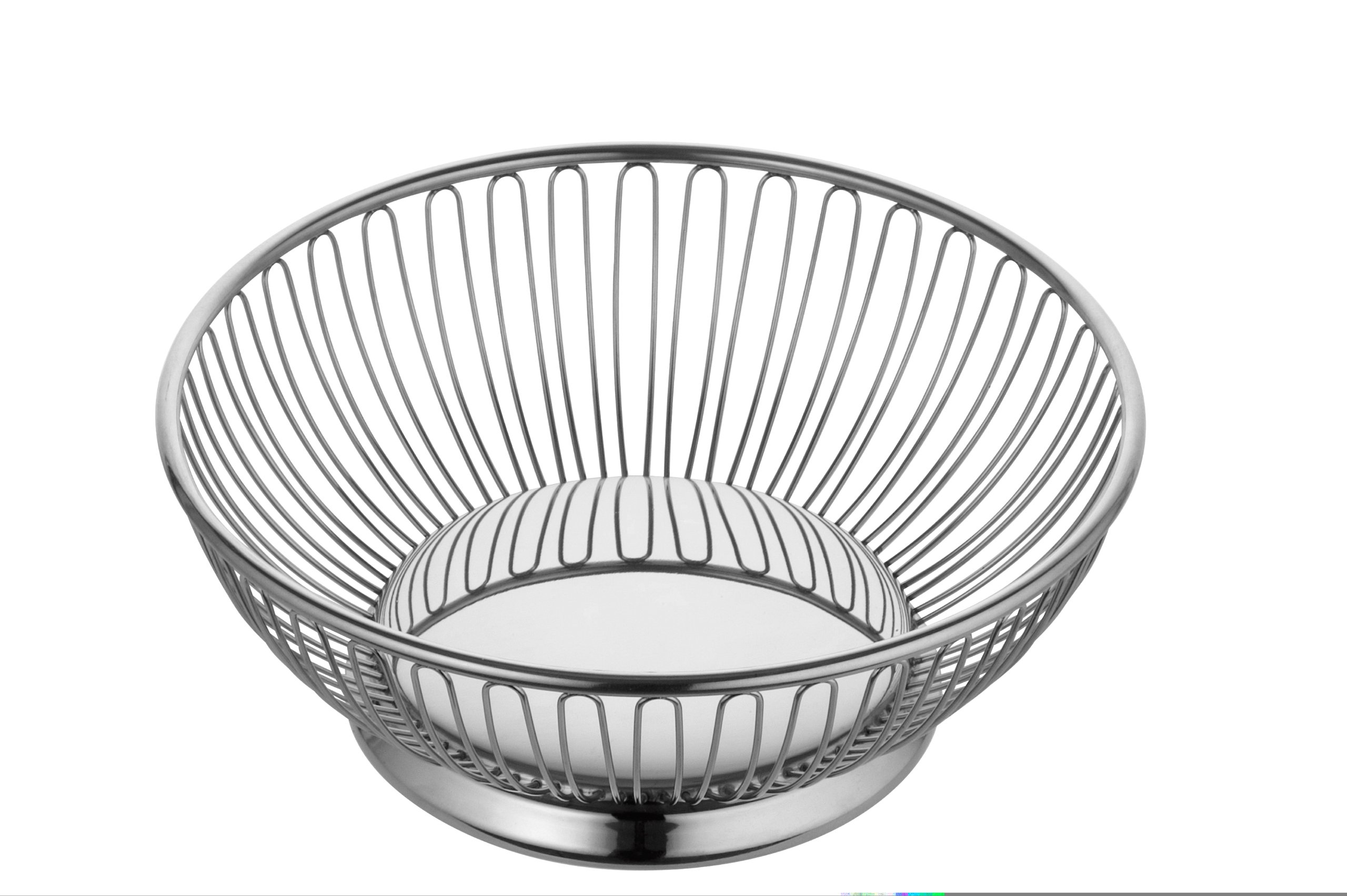 Motta Stainless Steel Wire Bread Basket 7-7/8 Inch - Perfect for Serving Bread, Buns, and Pastries at Restaurants, Bakeries, and Home Kitchens