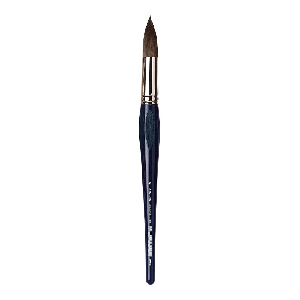 Premium da Vinci Watercolor Series 5530 CosmoTop Mix B Paint Brush - Round Synthetic/Natural Blend, Size 40 (5530-40) - Perfect for Professional Artists & Watercolor Enthusiasts