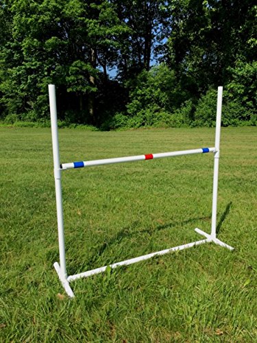 Adjustable Dog Agility Jump Bar Set - Professional Training Hurdle Equipment with Height Adjustable Pole & Jump Cups for Backyard Dog Agility Course | Perfect for Small to Large Dogs Training, Exercise & Outdoor Play