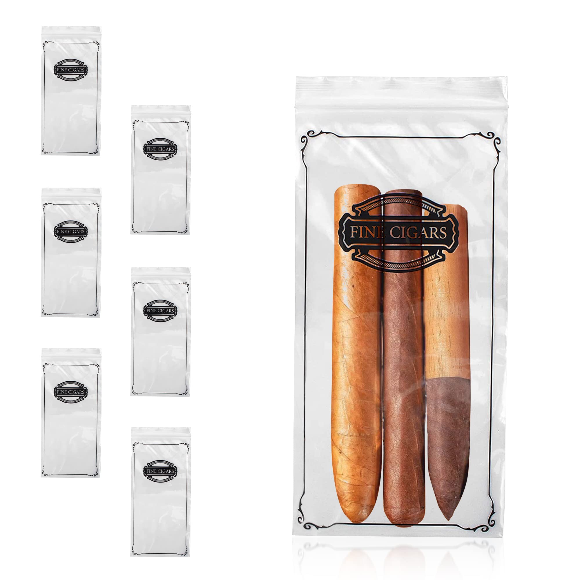 5x10 Clear Plastic Cigar Bags - Pack of 1000, 2 Mil Thick, Tamper-Proof & Reclosable Zipper Bags for Premium Cigar Storage | Perfect for Humidors, Travel & Gift Packaging