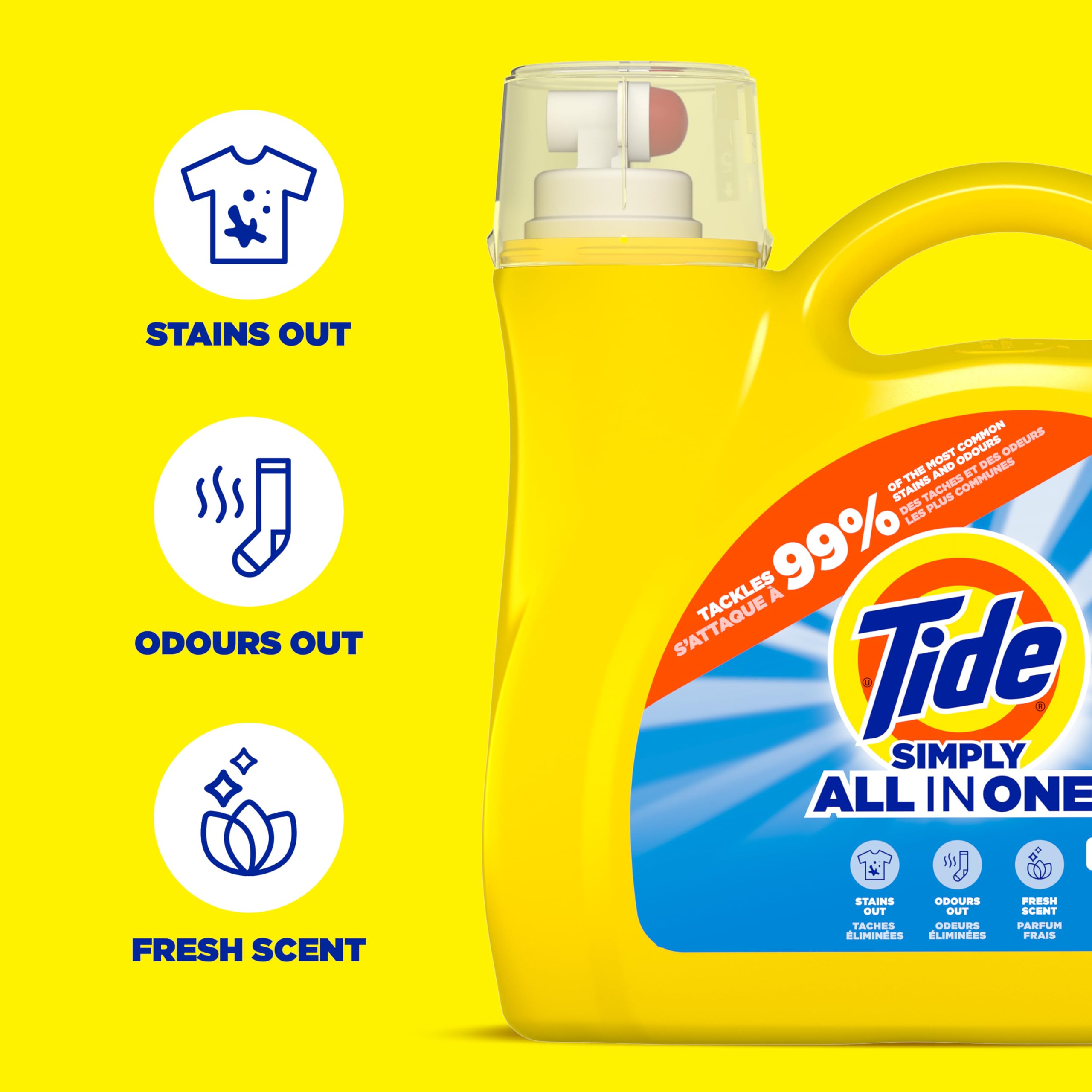 Tide Simply Liquid Laundry Detergent - Refreshing Breeze Scent, 168 oz (128 Loads) | Gentle & Effective Laundry Soap for All Fabrics | Perfect for Families, Gym Clothes & Everyday Laundry