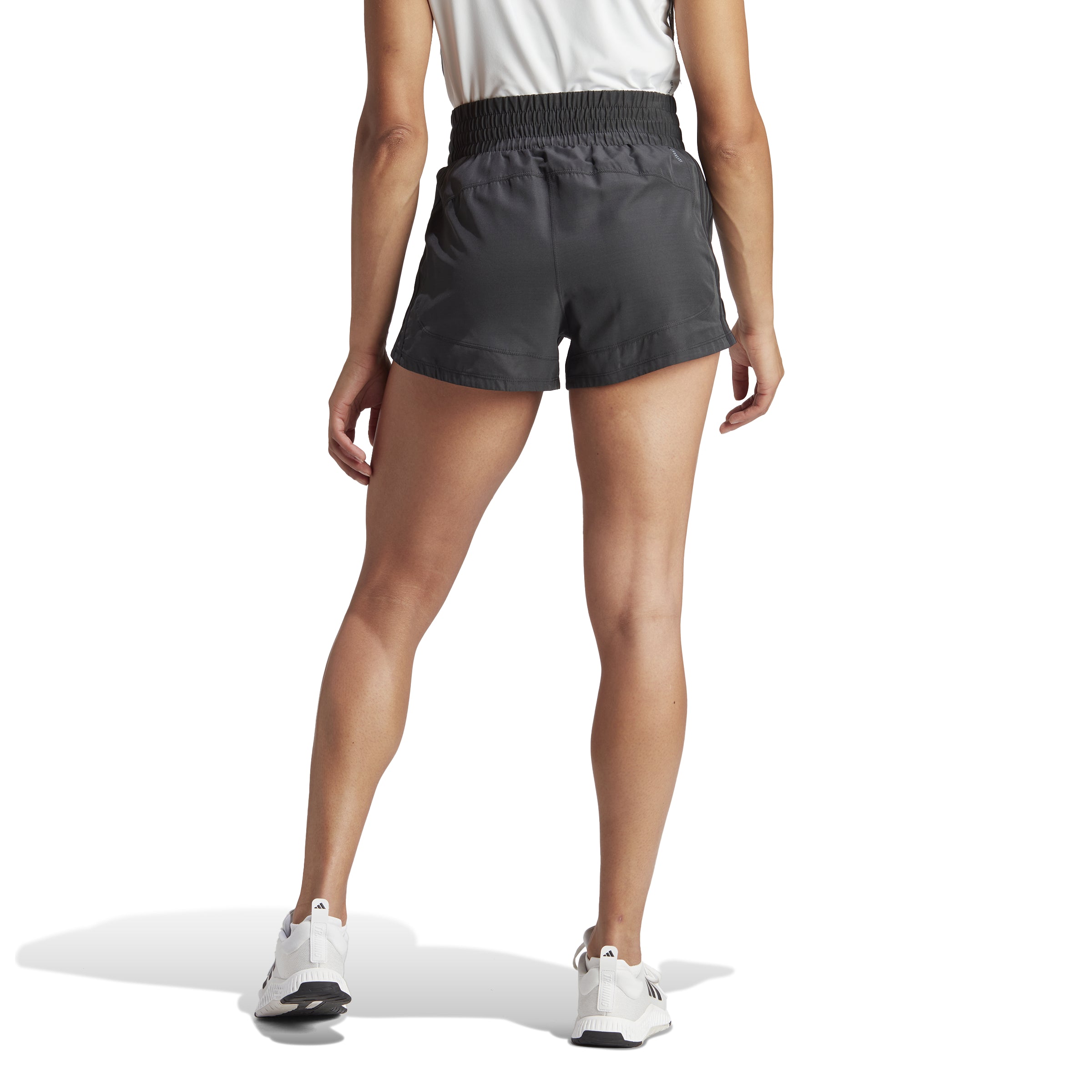 Adidas Women's Pacer Training 3-Stripe Woven High-Rise Athletic Shorts for Running, Gym & Yoga Workouts