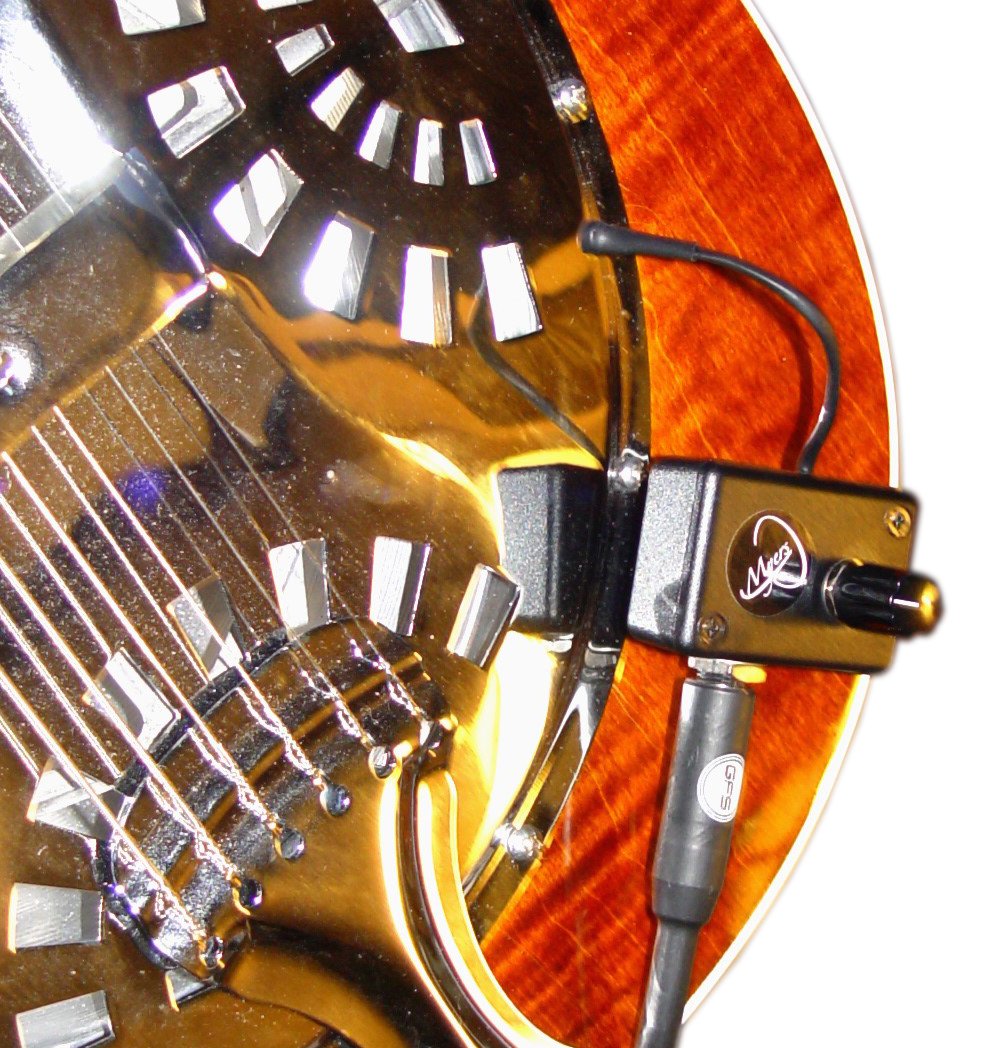 High-Quality Resonator Guitar Pickup with Flexible Micro-Gooseneck - Myers Pickups for Blues, Folk & Slide Guitar - Perfect for Live Performances & Studio Recording