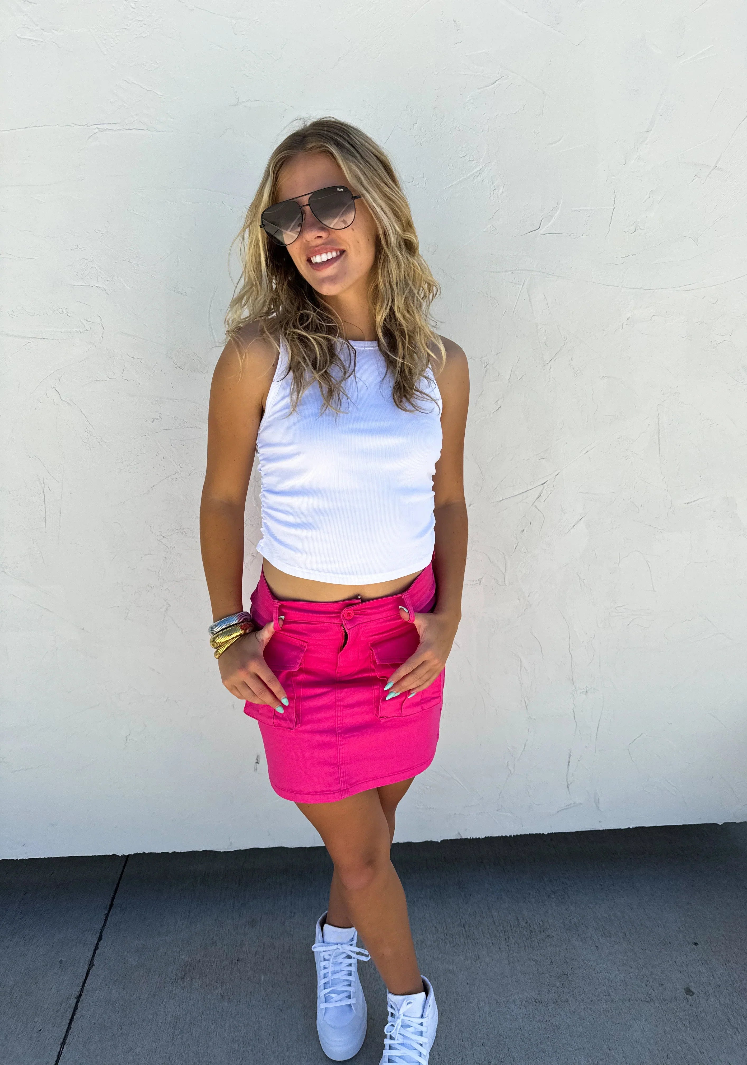PREORDER: Carly Cargo Skirt - Women's Fashion Utility Skirt with Pockets in Multiple Colors | Perfect for Outdoor Adventures, Travel & Casual Wear