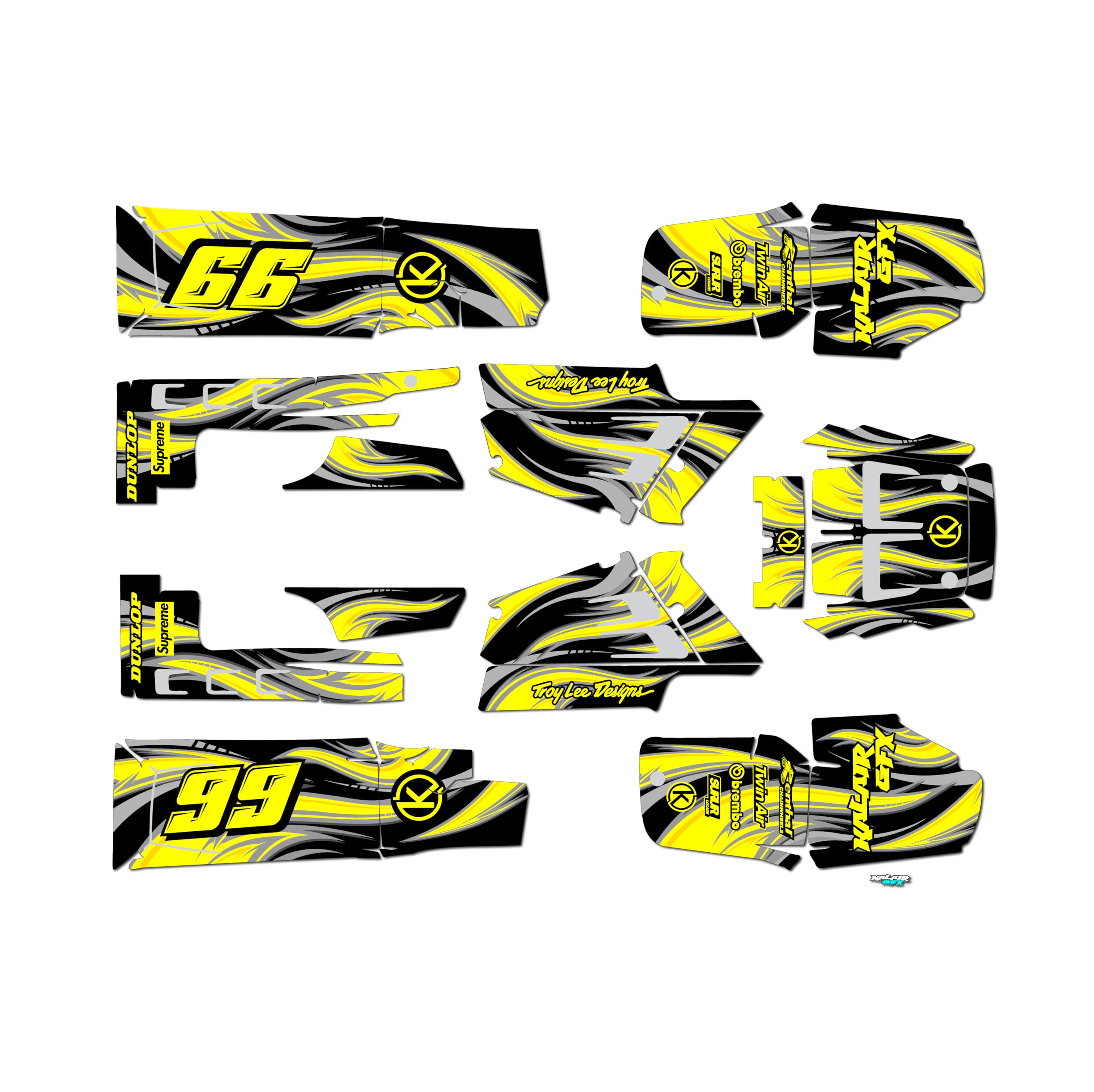 Yamaha Banshee 350 Swift Series ATV Graphics Kit - 21 Mil Thick Yellow Dirt Bike Stickers for UTV, Quad & Motocross Racing - High Quality Vinyl Decals for ATV Body Protection & Customization - Perfect for Off-Road, Trail Riding & Motorsports Enthusiasts