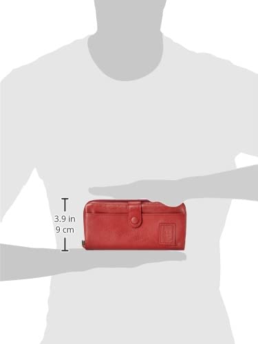 Women's Leather Bi-Fold Long Wallet with RFID Protection - Slim & Stylish for Everyday Use, Travel, and Business