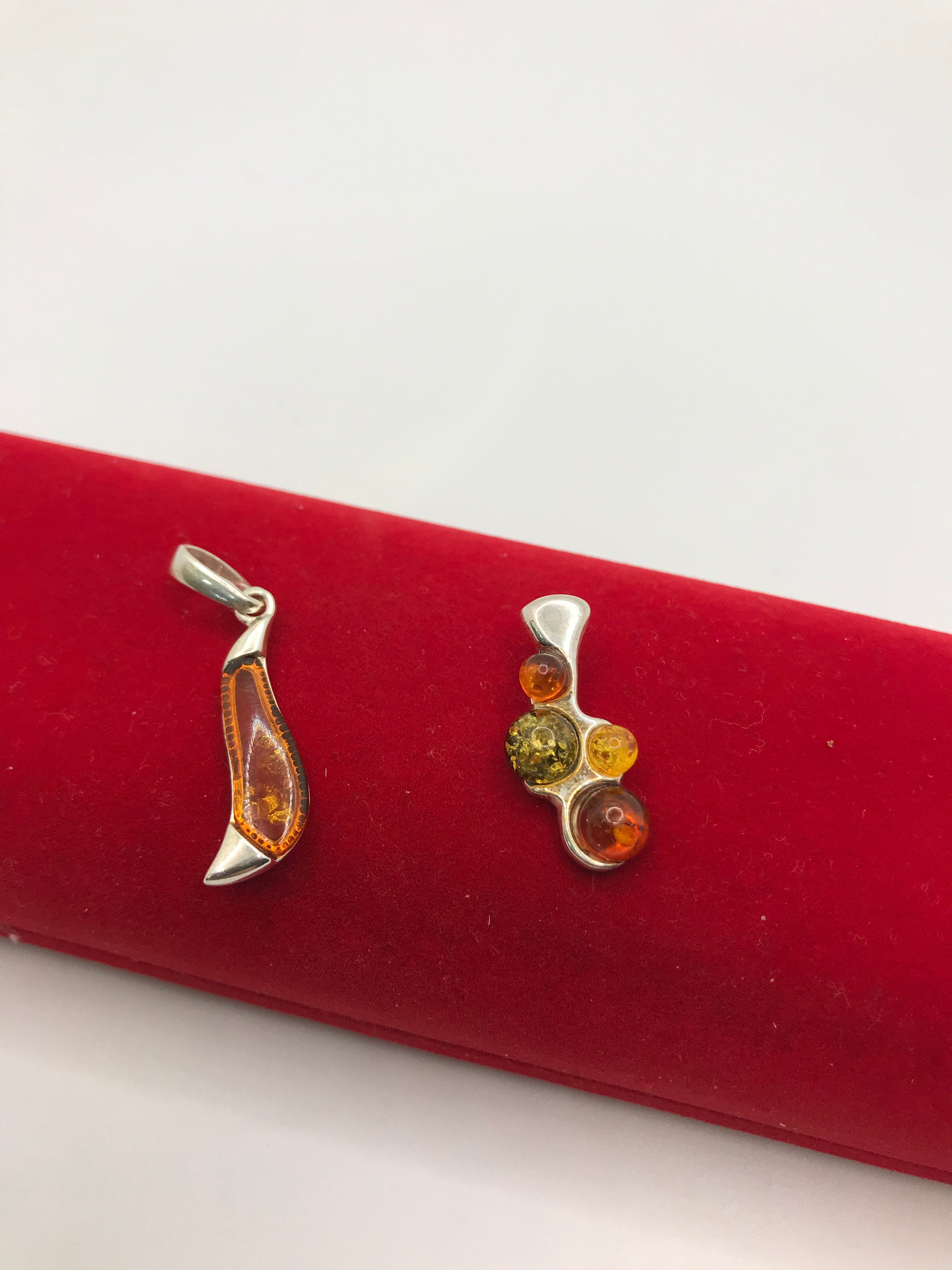 Exquisite Sterling Silver Amber Pendant Necklace for Women - Natural Baltic Amber Jewelry - Perfect for Everyday Wear, Gifts & Special Occasions