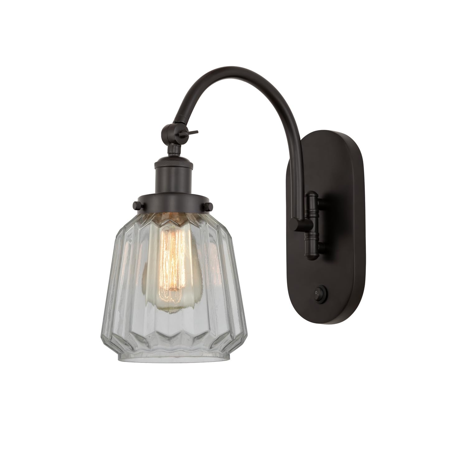 Innovations 918-1W-OB-G142-LED 1-Light Wall Sconce in Oil Rubbed Bronze Finish - Perfect for Bedroom, Hallway, or Entryway Lighting