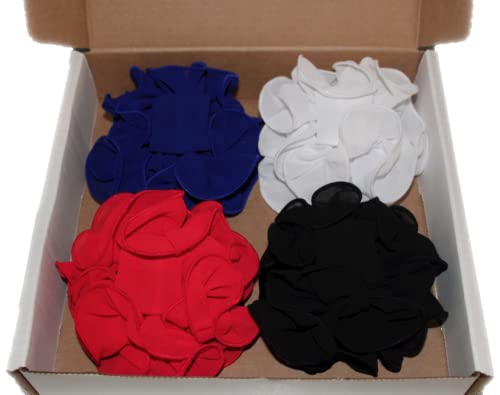 4 Pack Large Chiffon Claw Clip Hair Bows for Women - Big Fabric Ribbon Flower Rose Hair Clips for Thick or Fine Hair (Black, Red, Blue, White) | Perfect for Parties, Weddings, and Everyday Hairstyles