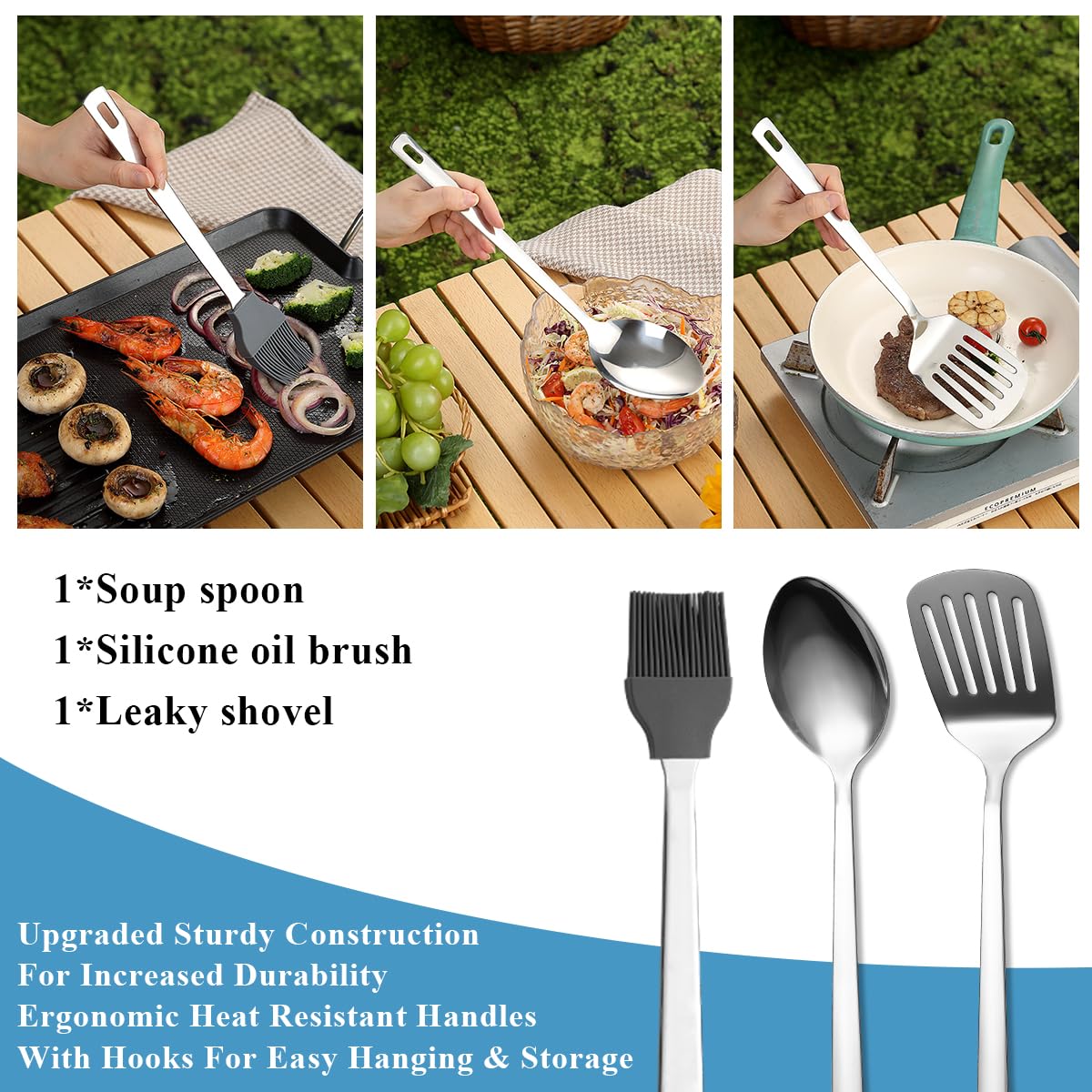Kyraton 15-Piece Camping Cookware Set - Portable Lightweight Outdoor Cooking Utensils for Backpacking, Hiking, Picnics & BBQ | Compact Camping Supplies for RV, Camp & Travel Adventures
