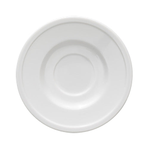 Alani 024252 Tempo Porcelain Bouillon Cup Saucer, 6 1/8 Inch, Set of 24 - Perfect for Restaurants, Cafes, and Elegant Dinner Parties